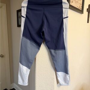 C9 by Champion Blue and White Leggings with Geometric Design